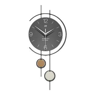 挂钟客厅轻奢高级时钟现代简约创意装饰钟表2026新款格栅背景