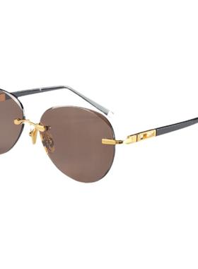 红叶水晶天然茶水晶太阳镜男