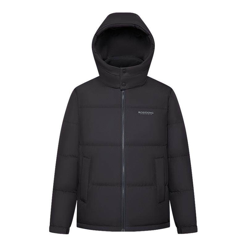 波司登短款连帽羽绒服男