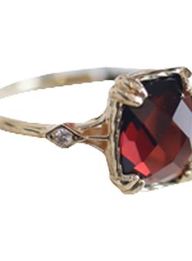 石榴石925纯银戒指耳钉项链