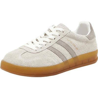 百思图春夏季新款复古德训鞋平底鞋慢跑鞋女运动休闲鞋I7128BM4