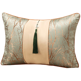 新中式抱枕沙发客厅红木沙发靠枕床头靠垫腰枕套长方形含芯靠背垫