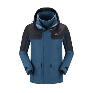 【山色】伯希和户外三合一冲锋衣男保暖摇粒绒内胆防暴雨登山服女