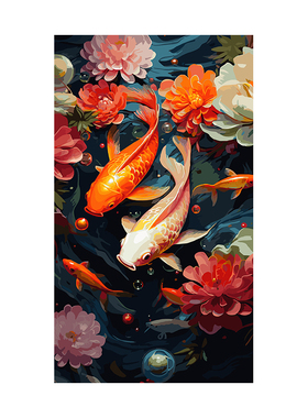 子儒画艺丙烯中式diy数字油画