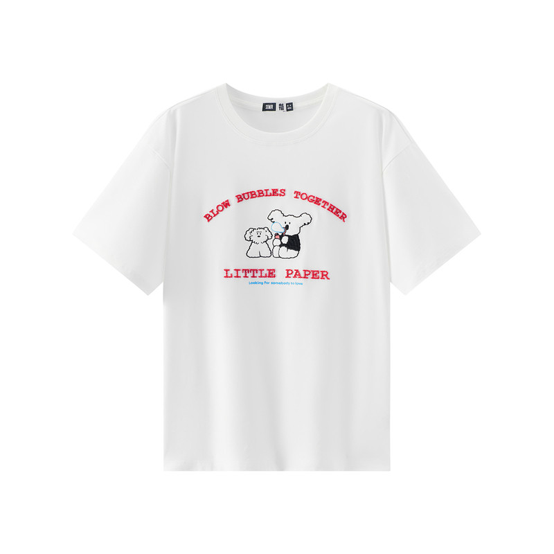 森马BRUNCH BROTHER联名短袖T恤女夏季纯棉刺绣2026新款趣味上衣