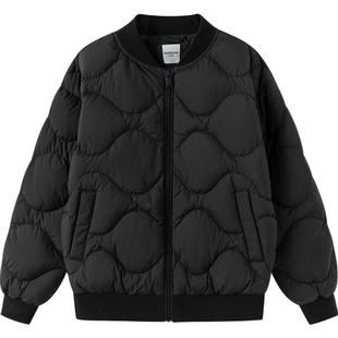 巴拉巴拉儿童羽绒服男童女童外套冬装新款童装大童黑色短款棒球服