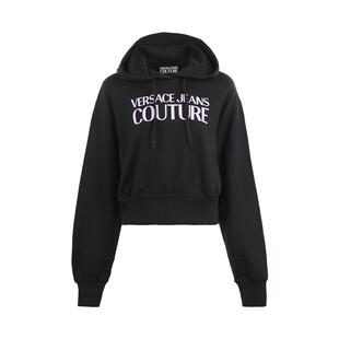 【自营】Versace Jeans Couture女士宽松休闲短款连帽套头卫衣