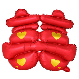 结婚超大喜字站立囍树立柱气球装饰酒店客厅婚房氛围仪式感布置