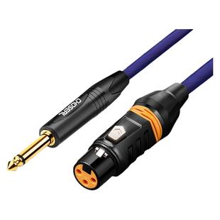 秋叶原 6.5大二芯转卡农母头话筒线6.35mm公音频功放麦克风连接线