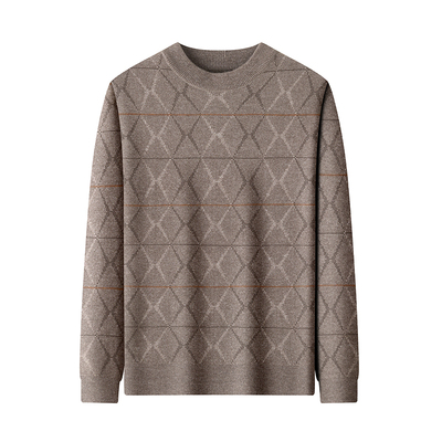 恒源祥羊毛衫男秋冬季加厚保暖半高领毛衣100%纯羊毛针织打底衫男