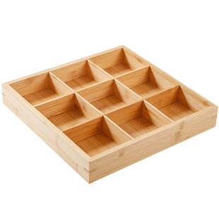 围炉煮茶四格干果坚果盘收纳盒九宫格茶点心零食摆放木质分格托盘