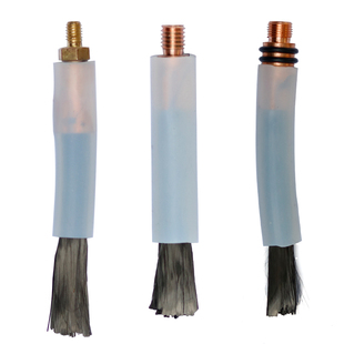 铁木真焊道处理机毛刷头不锈钢焊缝清洗机毛刷头M6M8M10紫铜头