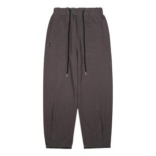 Ravenous新款纯色抽绳可束脚卫裤垂感宽松直筒长裤休闲裤男女潮牌