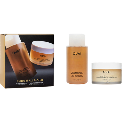 OUAI「深层净爽角质」限定礼盒深层清洁洗发水300ml磨砂膏96.4g