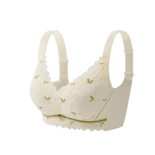 莫代尔内衣女士聚拢小胸无钢圈上托防下垂收副乳调整型薄款文胸罩