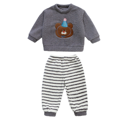 男童睡衣套装儿童珊瑚绒秋冬新款