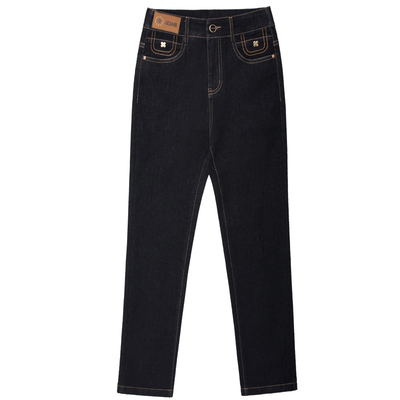 小直筒长裤棉弹牛仔女裤不掉色