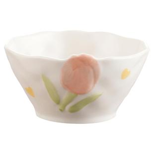 郁见花开特别好看的饭碗套装家用2026新款浮雕釉下彩碗盘汤碗餐具