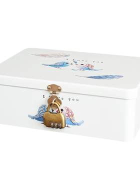 新款存钱铁盒子密码锁保险箱