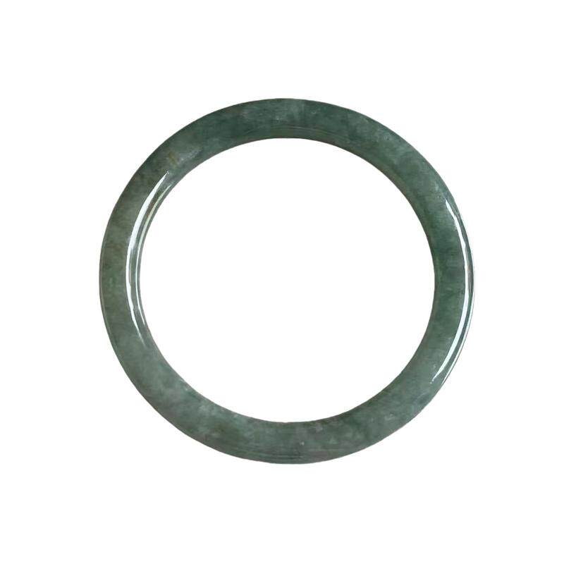 缅甸A货翡翠军绿色美人条57.2mm
