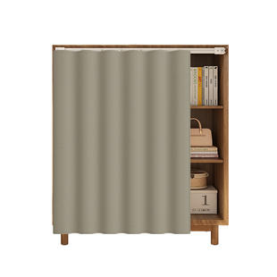 无门柜子遮挡帘免打孔厨房储物柜鞋柜衣柜门帘防尘杂物遮丑魔术贴