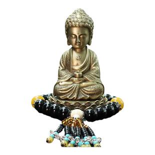 全铜大日如来佛像车载饰品摆件释迦摩尼佛高档禅意汽车中控台男士