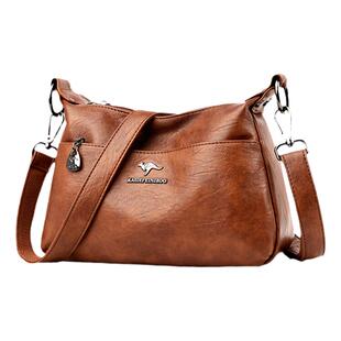 多层包包女斜挎包小包软皮大容量真皮妈妈包单肩包2025百搭春夏包