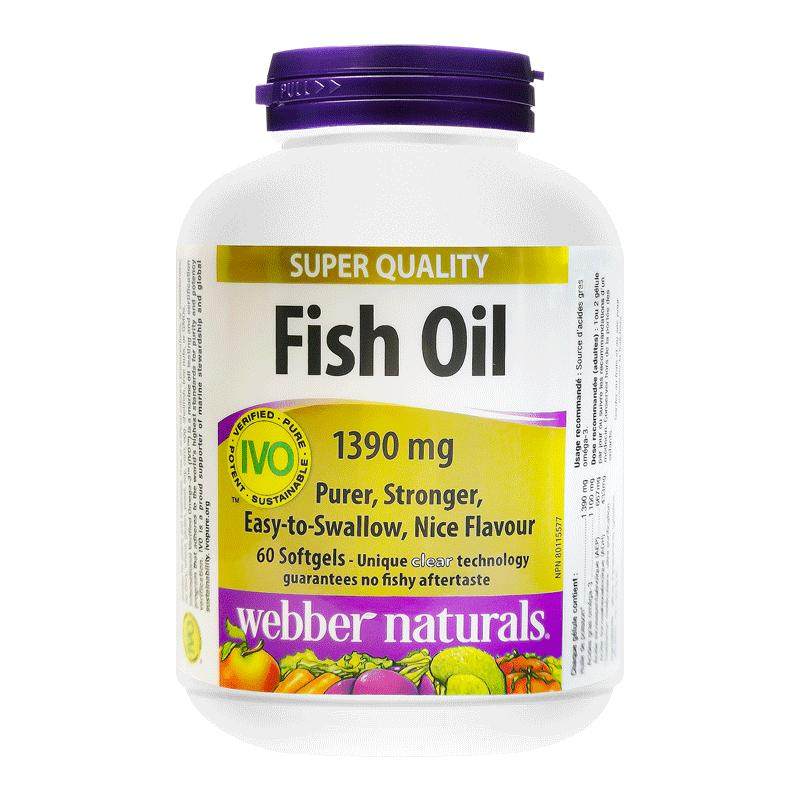【2倍购】伟博天然4倍高纯度健身深海鱼油1100mg成人omega3 60粒