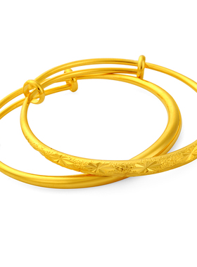 越南沙金手镯女仿真不掉色999纯龙凤首饰假金镯子结婚古法满天星