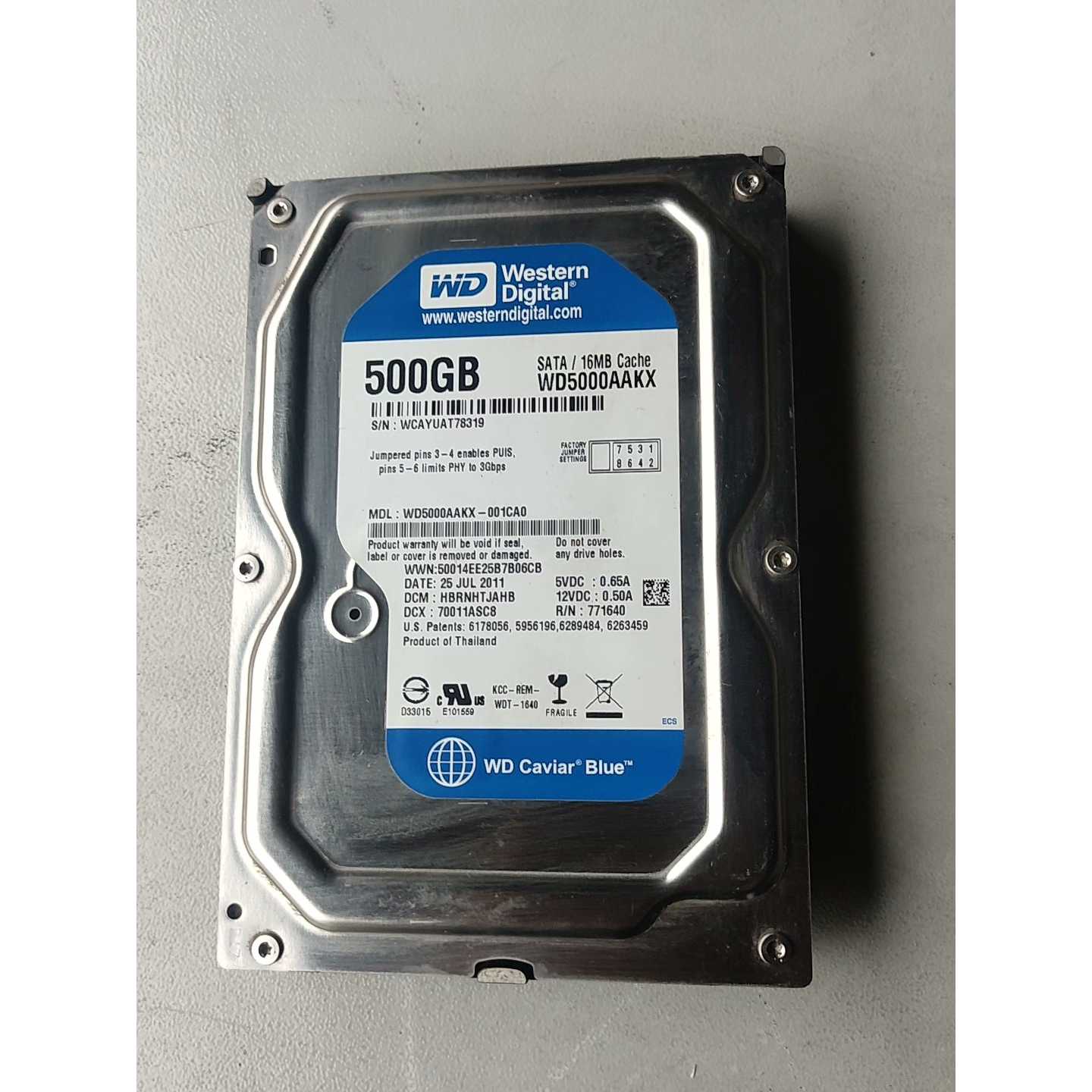 议价可维修西部数据500G硬盘WD5000AAKX功能正常没修过