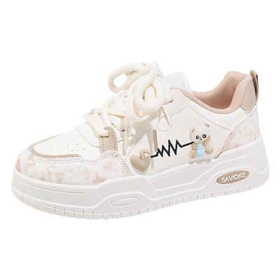 2025百搭小白鞋秋季流行粉色少女运动多巴胺鞋子高级板鞋女款厚底