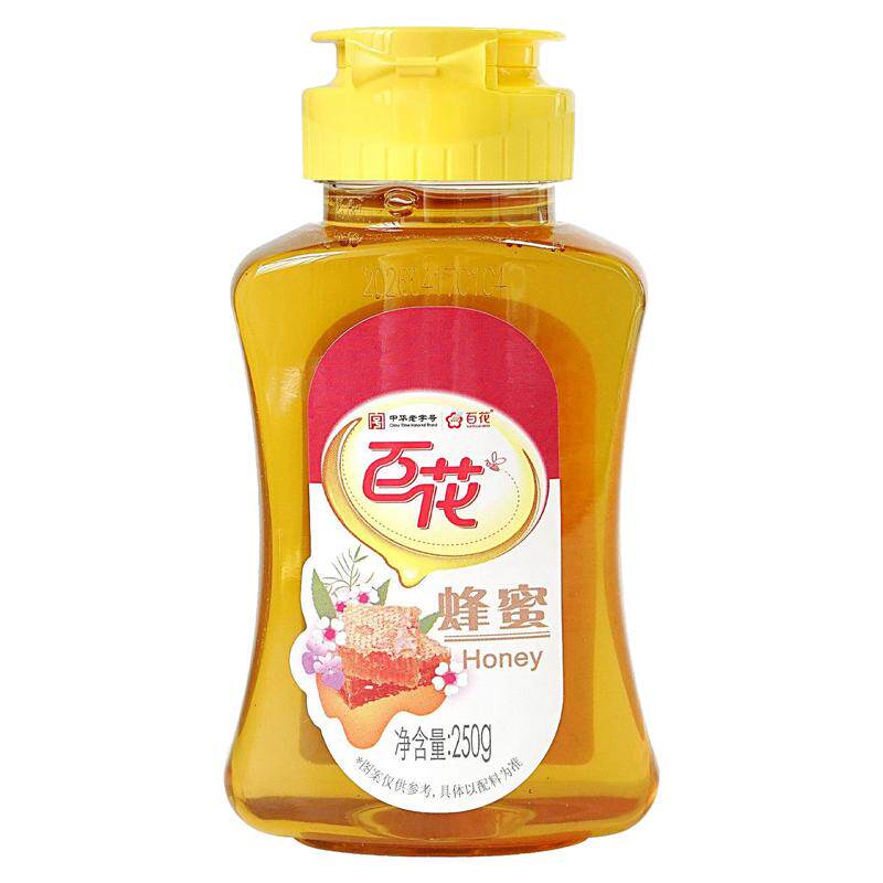 老字号百花牌百花蜂蜜250g挤压瓶槐花蜂蜜天然冲饮茶饮烘焙峰蜜