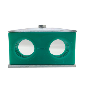 轻型双孔管夹船用液压管夹塑料管夹管卡双联固定件机械卡箍6-42mm