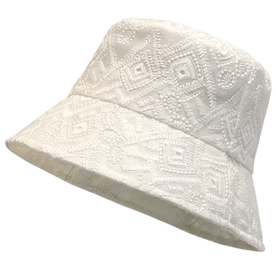 薄款透气渔夫帽子女款夏季遮阳防晒太阳帽时尚百搭气质显脸小盆帽