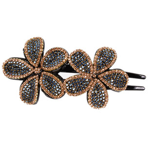 鸭嘴夹发夹压夹大号韩国发饰盘发头饰成人发饰发卡花朵形边夹抓夹