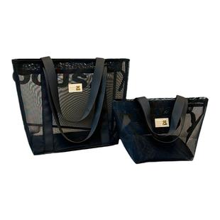 大容量网纱透明手提包外出手提袋洗漱包游泳包洗澡浴兜女式托特包