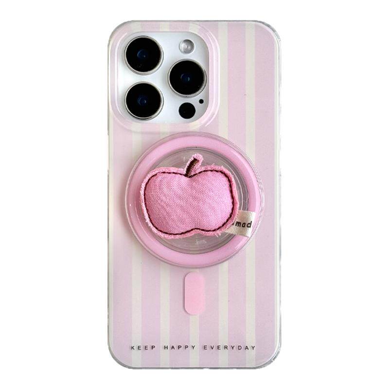 lilihouse清新ins少女简约磁吸布艺苹果支架15适用16pro苹果16ProMax手机壳iPhone16全包14