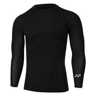 正品YONEX黑色运动紧身衣裤YY尤尼克斯羽毛球男女紧身服STBF1023