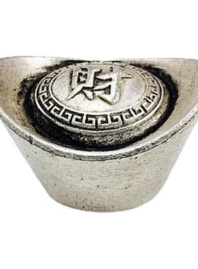 银元宝摆件实心仿古仿真银锭