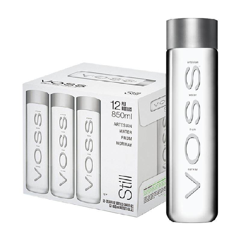 芙丝（VOSS）饮用天然矿泉水500ml*12瓶弱碱性水整箱装
