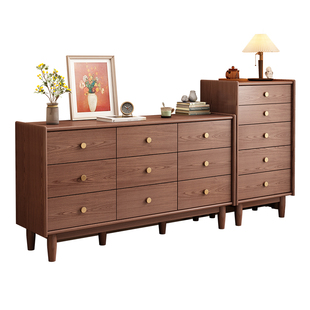 红林日记实木五斗柜卧室九斗柜客厅储物柜置物柜客厅收纳柜六斗柜