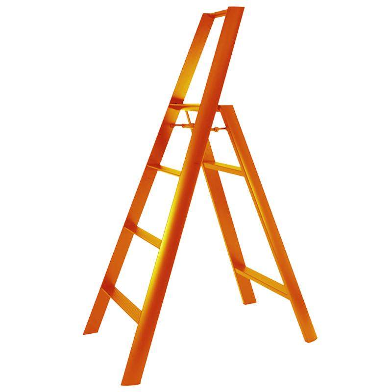 利快日本进口长谷川双扶手四步梯铝合金家用书架便携可折叠人字梯