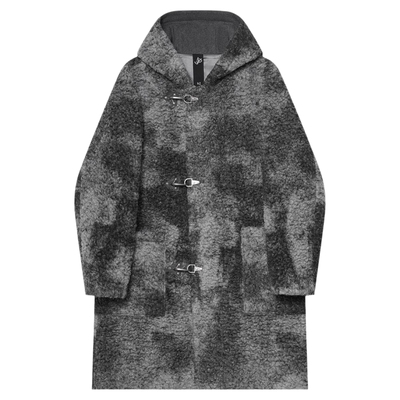 J.D.V水墨色羊毛大衣中长款呢