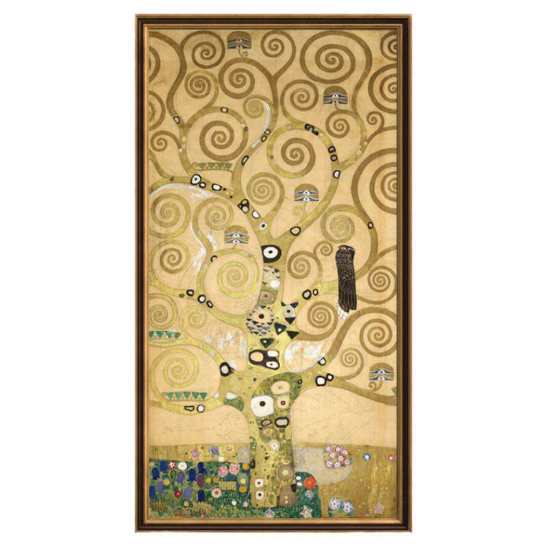 风色现代简约玄关竖幅风景油画
