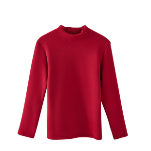 半高领打底衫女新款秋冬长袖螺纹瘦女士上衣内搭加绒加厚保暖内衣