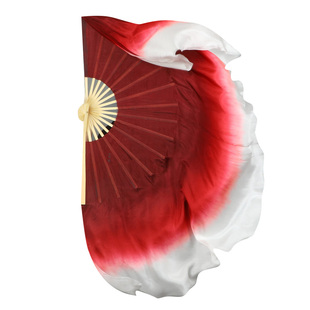 山楂树之恋真丝舞蹈扇万疆胶州秧歌扇九儿扇丝巾红渐变双面扇跳舞