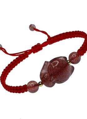 晶都1号女草莓晶小狐狸甜美手链