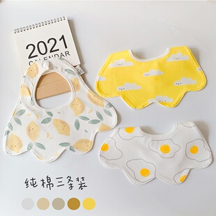 婴儿口水巾新生儿公主型女宝宝G男宝围兜防水可爱韩版围兜