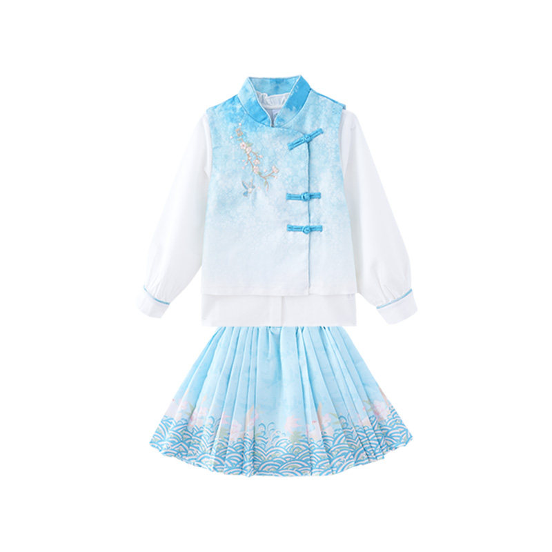 厵女童汉服套装新中式新款春秋