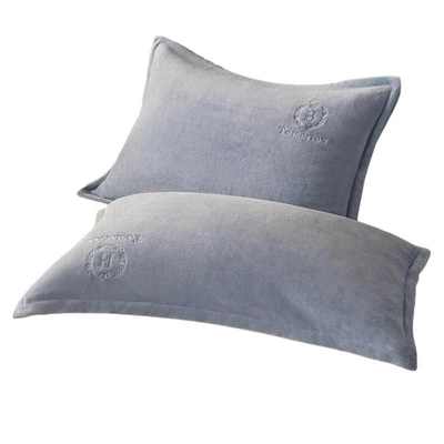 牛奶绒枕头枕芯套装带枕套护颈椎助睡眠一对枕芯家用学生单人成人